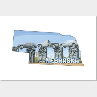 Nebraska state design / Nebraska lover / Nebraska carhenge gift idea / Nebraska home state Posters and Art